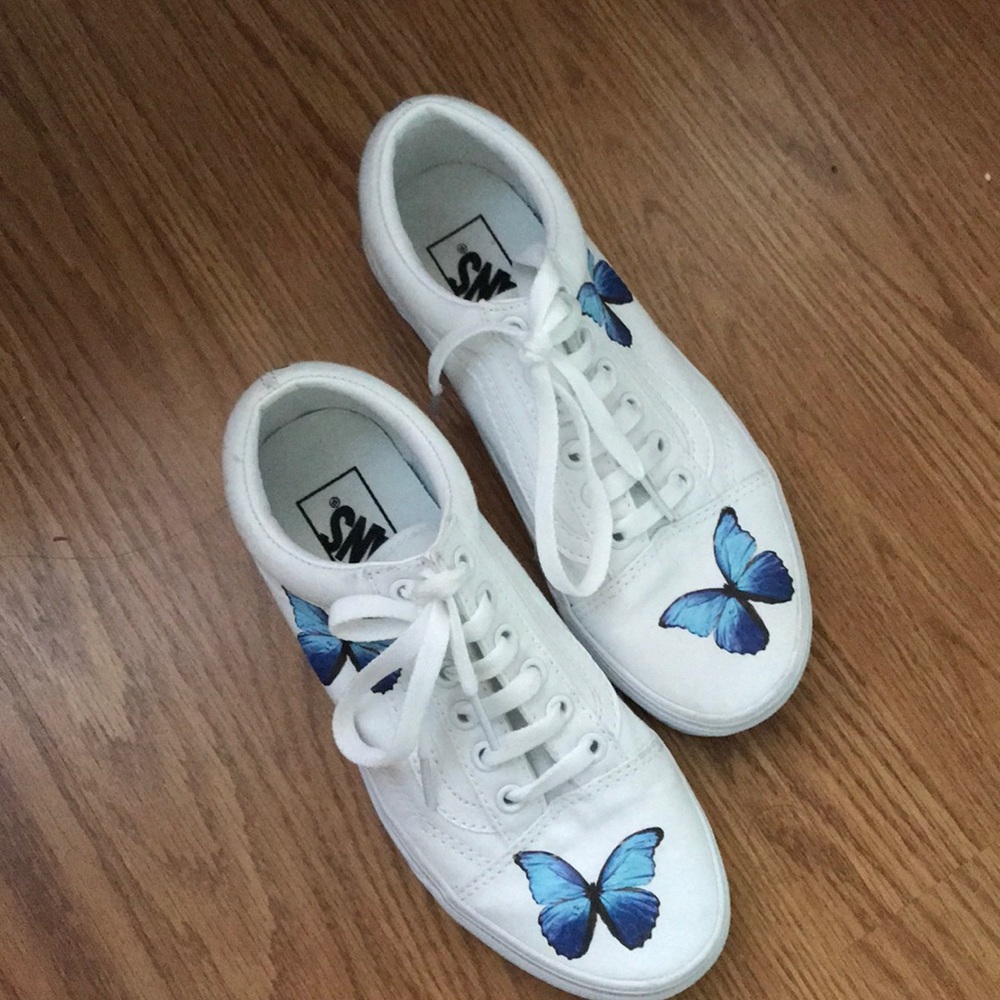 Custom Drip Creationz White Vans - Picture 2 of 4